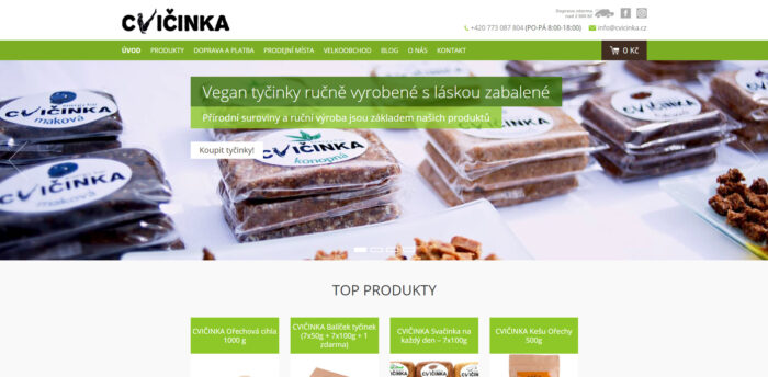 E-commerce site with food and retail goods